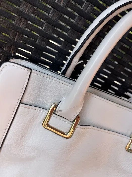 Marella biała torebka a’la skórzana basic MaxMara do ręki stylowa