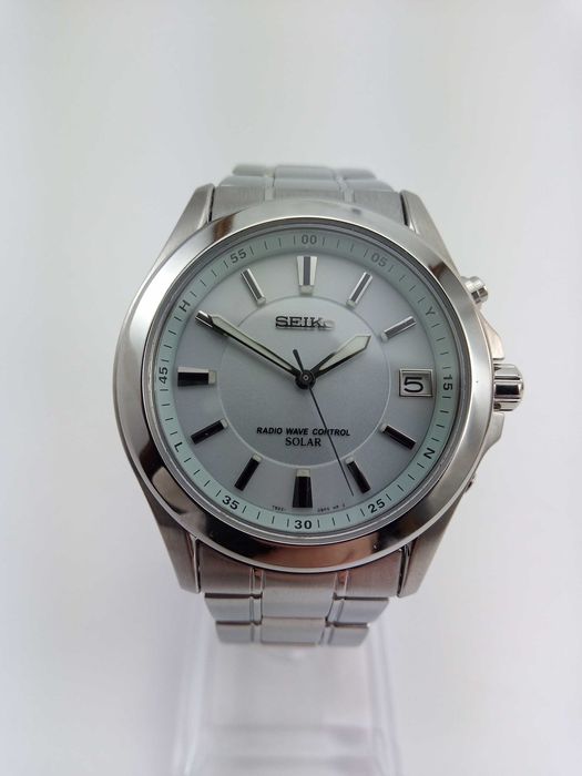 Японские мужские часы Seiko Solar SBTM019, радиоконтроль, сапфир