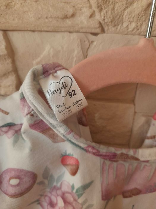 Letnia sukienka Haydi na krótki rękaw 92cm babeczki