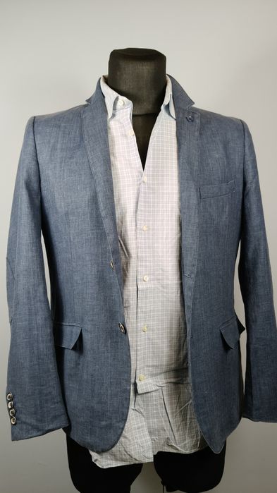 Męska marynarka jacket men Made in italia streewear r.50 Lniana  vinta