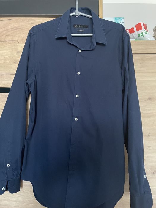 Granatowa męska koszula Zara