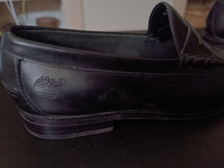 Mocassins Penny Loafers Timberland em Pele – Pretos (Excelente Estado)