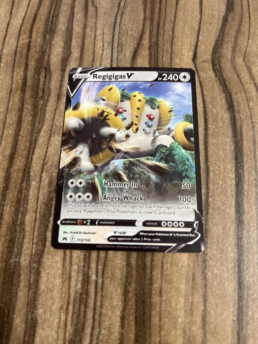 Карточка покемон Regigigas V