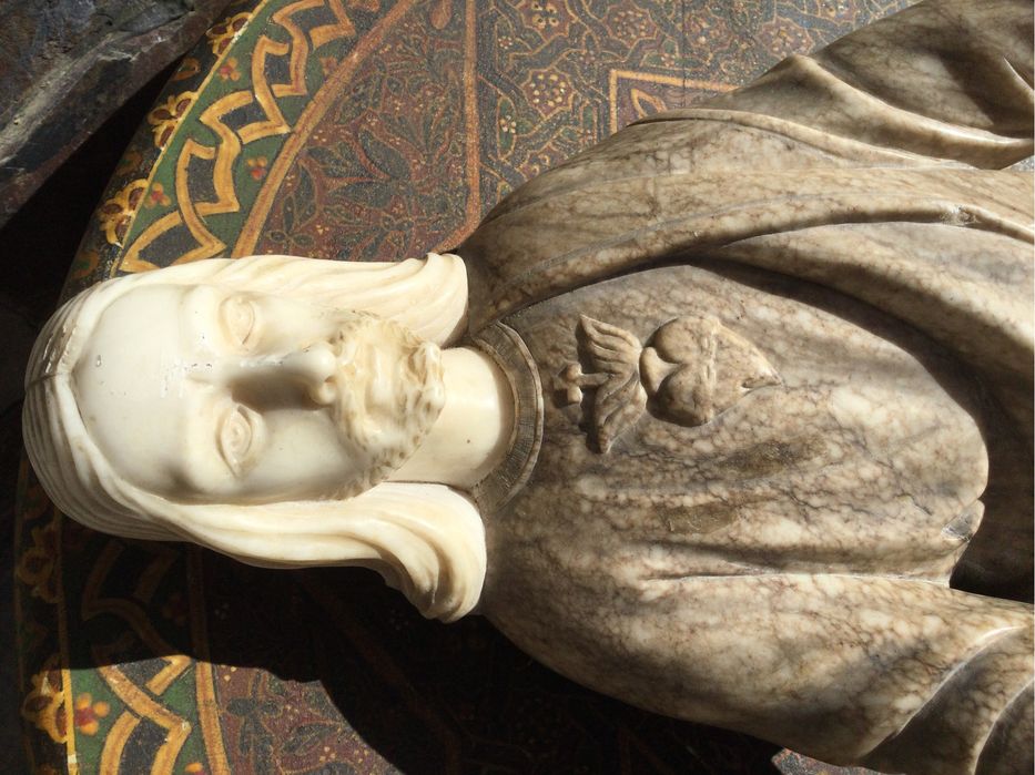 Sagrado Coração de Jesus Mármore Itália Séc XVIII 52 cm Arte Sácra