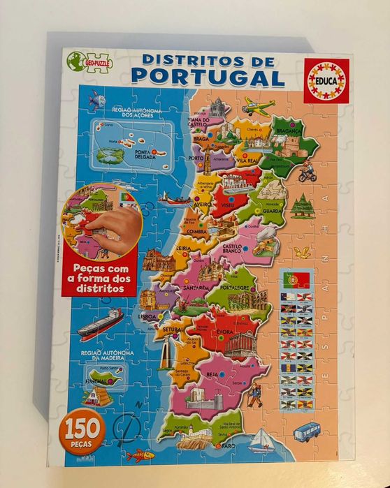 Puzzle distritos de Portugal - Educa