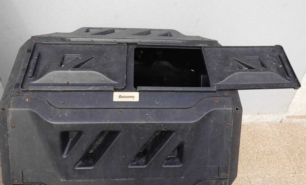 Compostor rotativo de câmara dupla de 160L