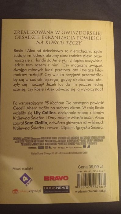 Książka "Love, Rosie" o miłości Cecelia Ahern