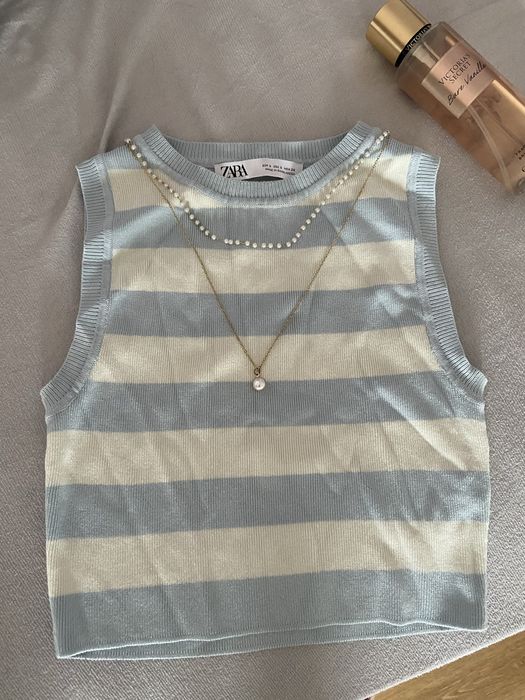 Zara crop top kamizelka
