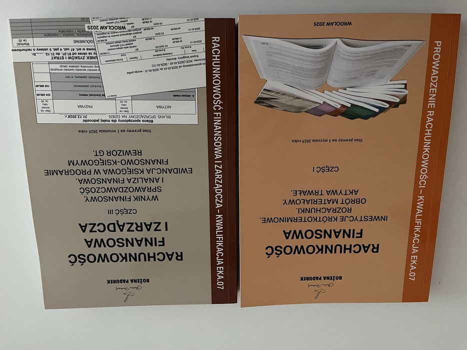 Nowe książki do rachunkowości – Bożena Padurek EKA.07 (cz. 1 i cz. 3)