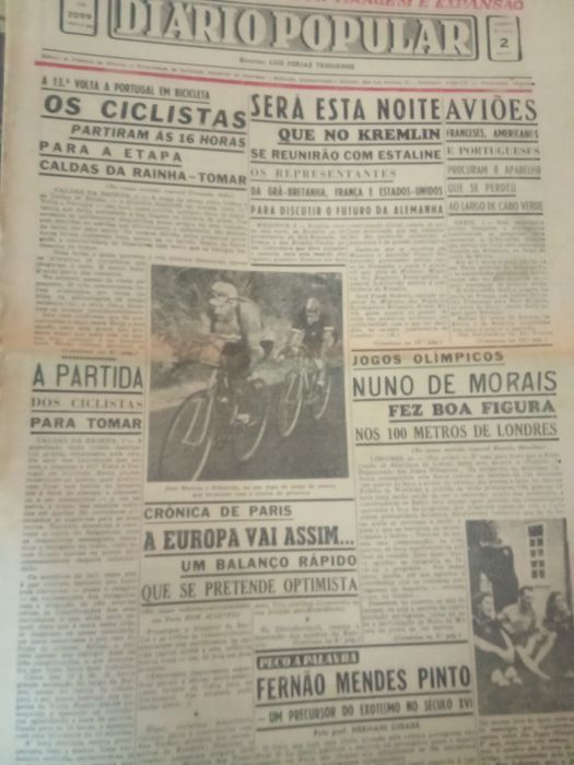 4 Jornais Diários Popular ,1948 Agosto.
