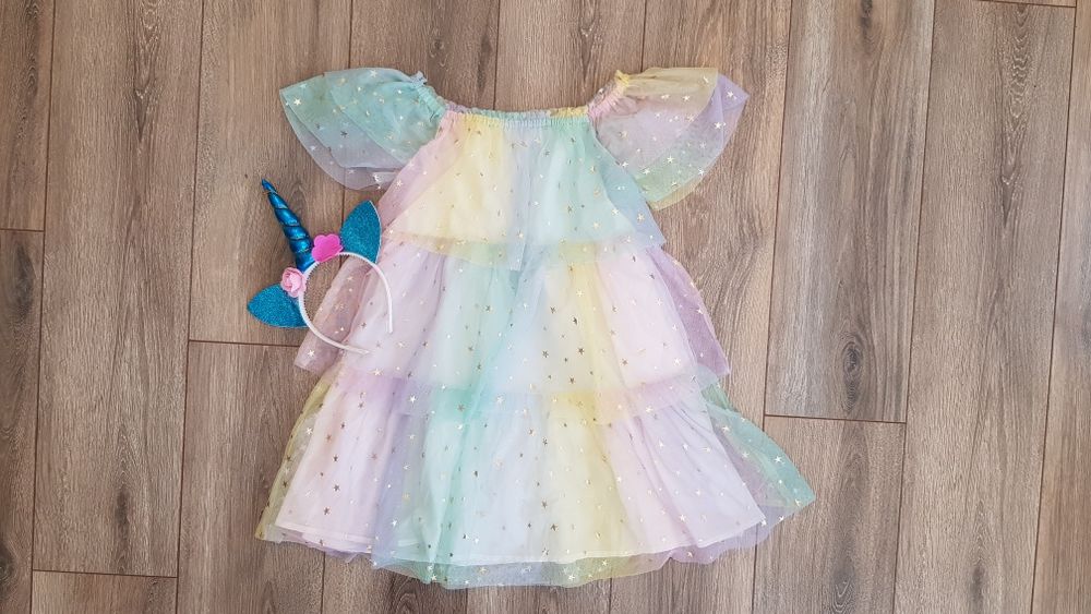 Красивое нарядное платье плаття сукня святкова Эдиноріг Единорог обруч