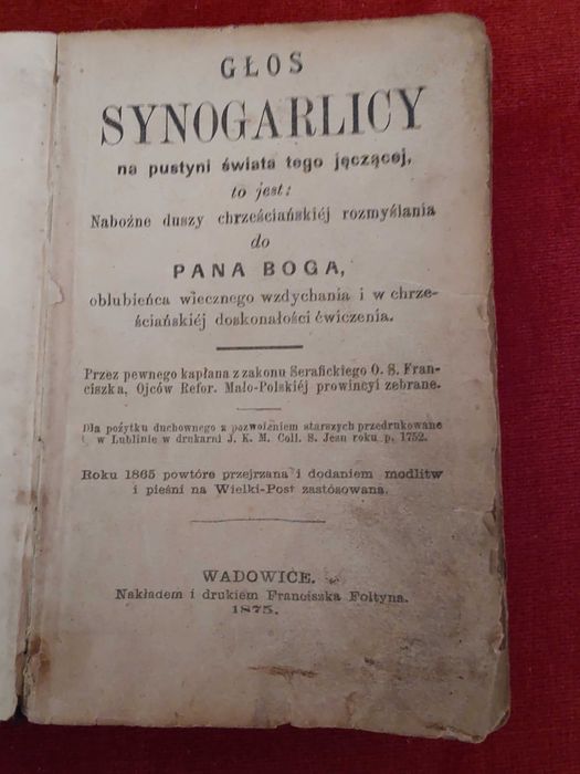 Głos Synogarlicy 1875r. - Praca Zbiorowa