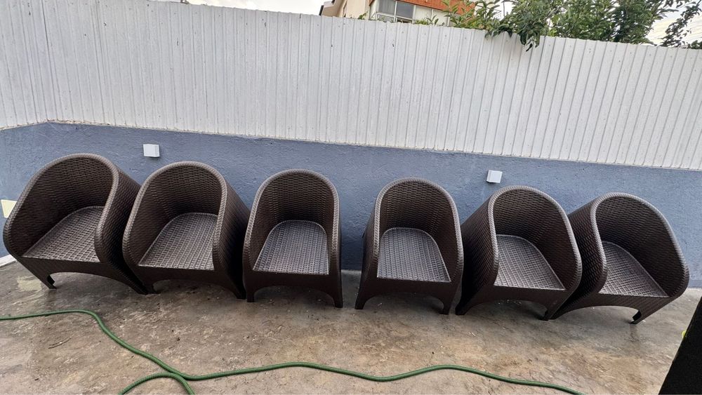 Cadeiras de Jardim/exterior em resina entrançada