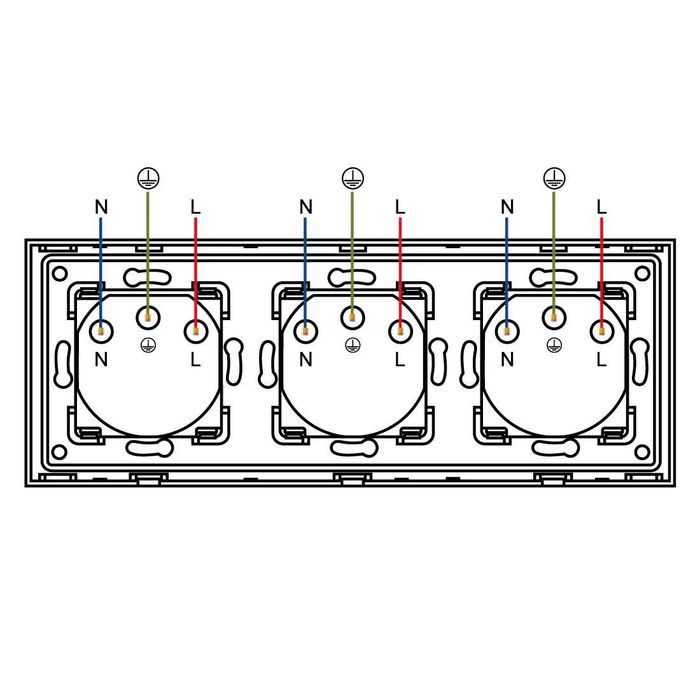 Скляна потрійна розетка
