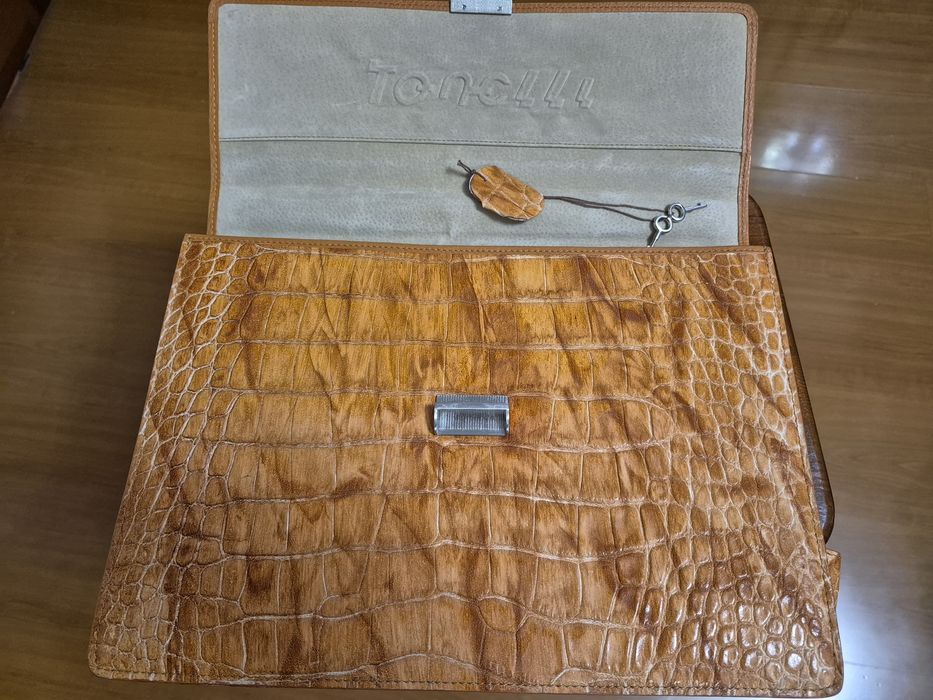 Шкіряний портфель, унісекс, новий, натуральна шкіра