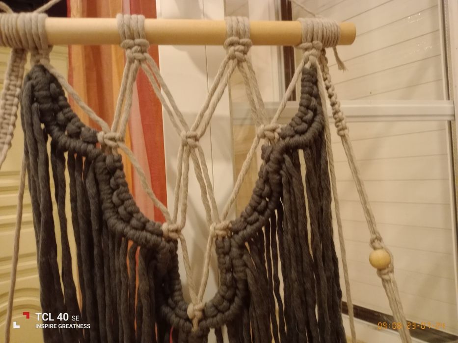 Macramé com tábua