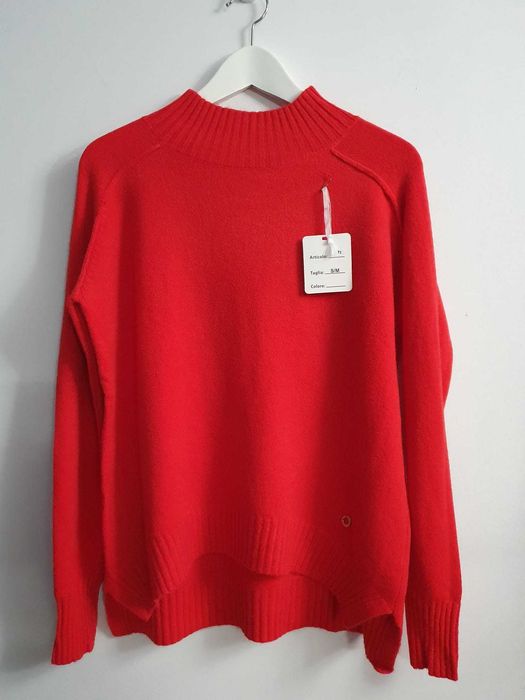 Czerwony sweter 8171 sm - Szybka Wysyłka