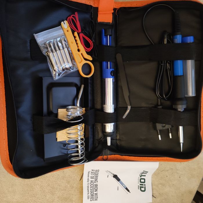 Паяльний набір Alloid, 15 предметів, 60 Вт.