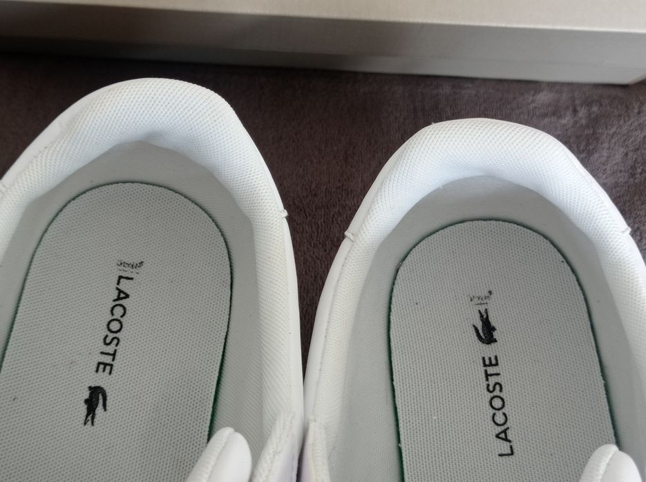 Buty Lacoste Chaymon rozmiar 43 białe i Nowe skóra skórzane sneakersy