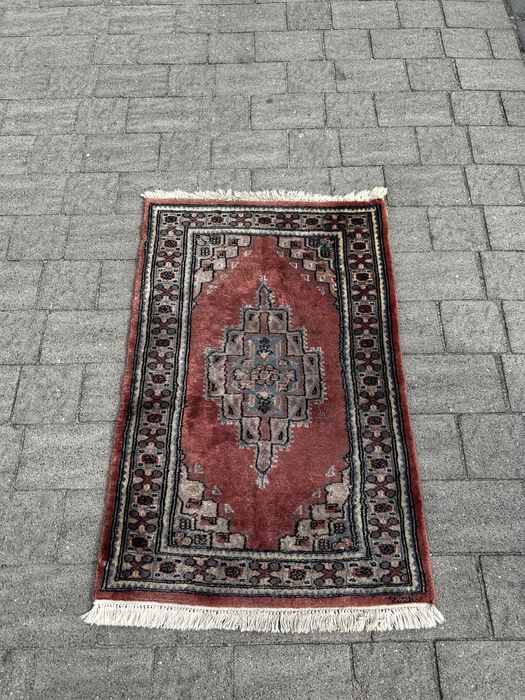 Dywan pakistański orientalny wełniany ręcznie tkany medalion Pakistan