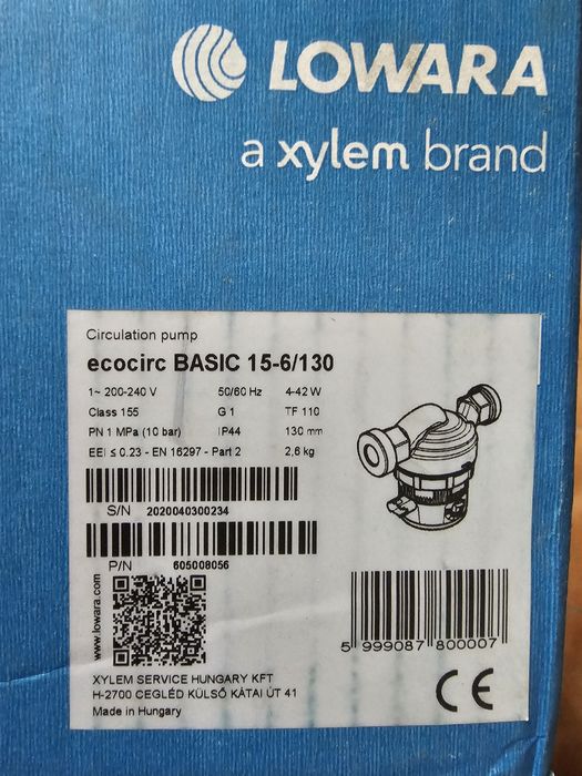 Bomba Circulatória LOWARA - Aquecimento Águas Sanitárias