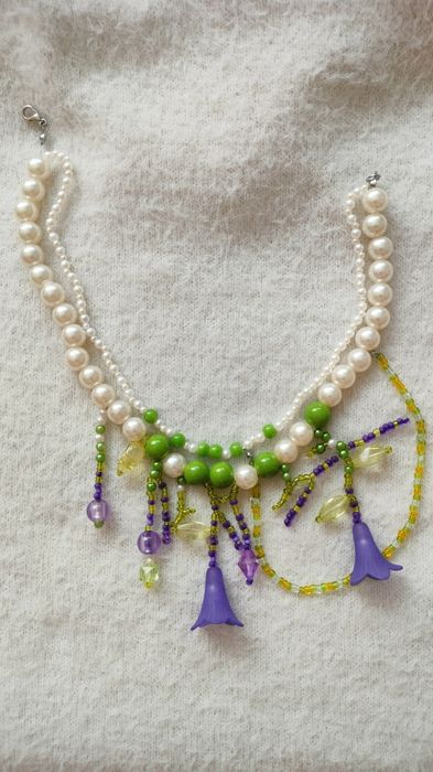 choker naszyjnik kwiatowy