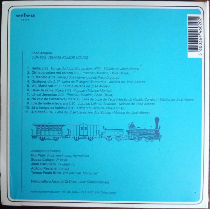 José Afonso	- - - - -		Contos Velhos, Rumos Novos	- - - - -	CD