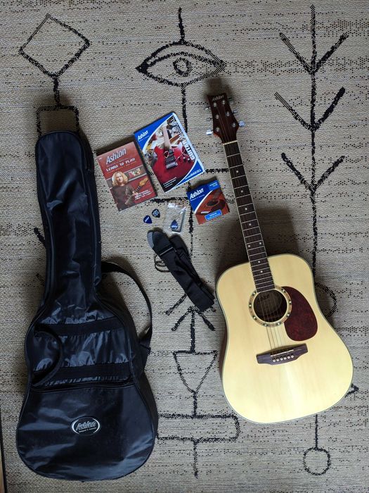 Gitara Akustyczna Ashton D25NTM Pełny zestaw z pokrowcem