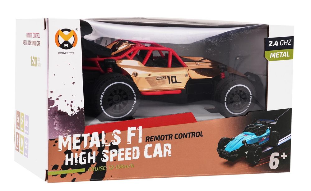 Metalowe Autko RACING 01 Złote R/C