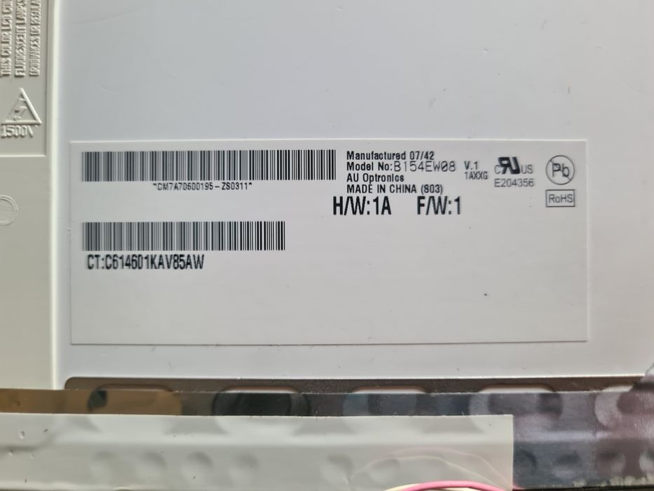 Matryca do laptopa AU Optronics B154EW08