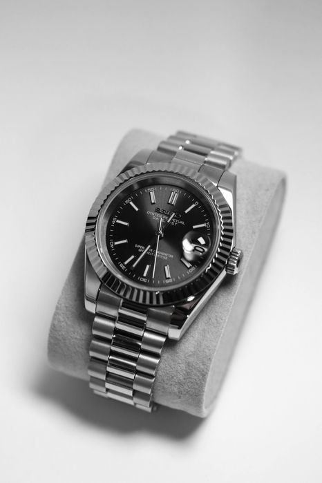 Zegarek Custom Mod Datejust Black President Seiko Mod