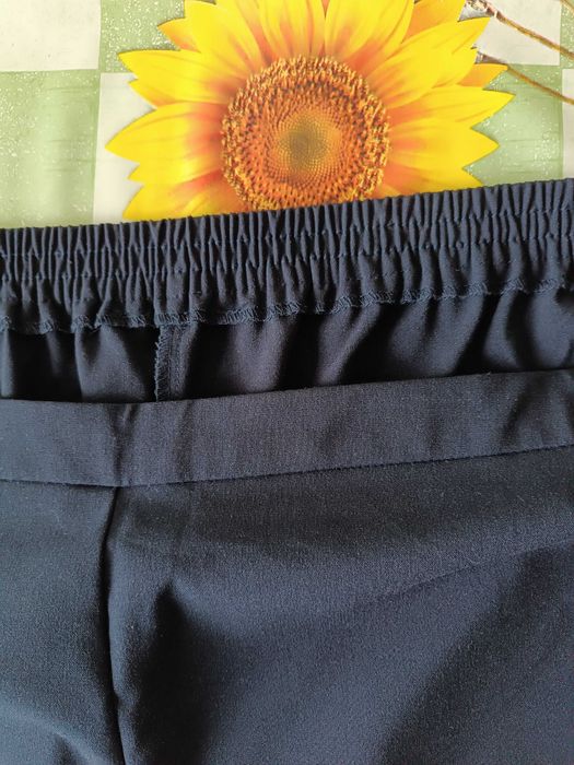 р 30 / 64-66 стильні базові темно-сині штани стрейчеві батал великі