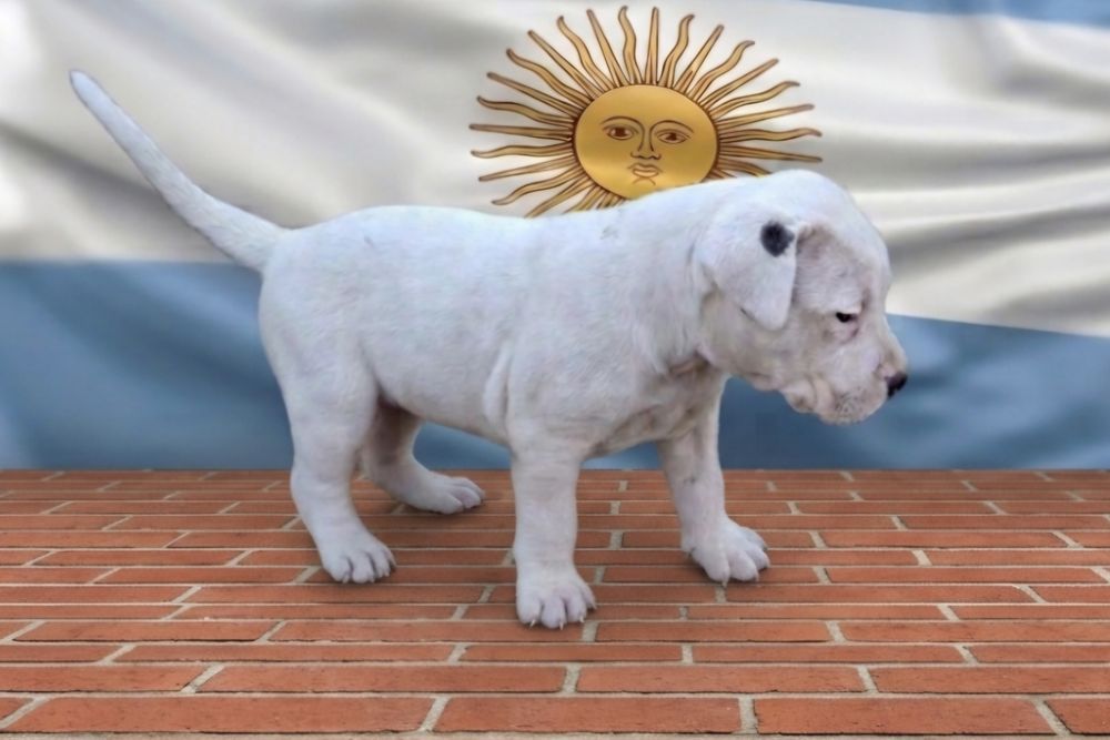 Dog argentynski argentino  suczka szczeniak