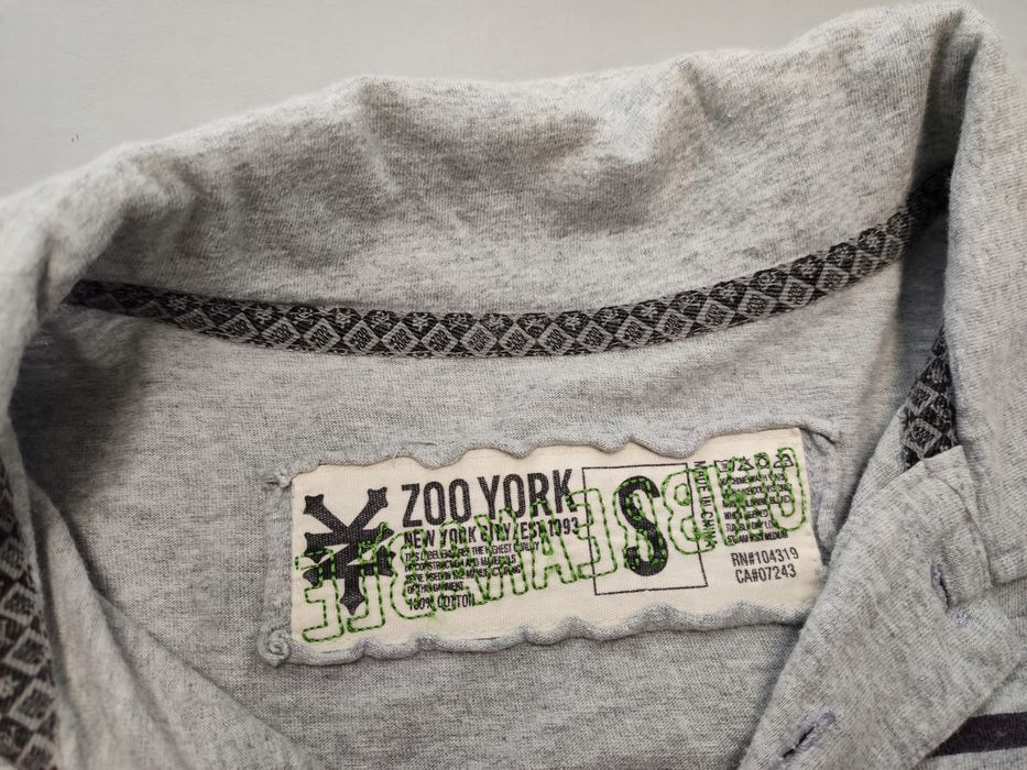 Zoo york męska szara koszulka polo w paski rozm. S