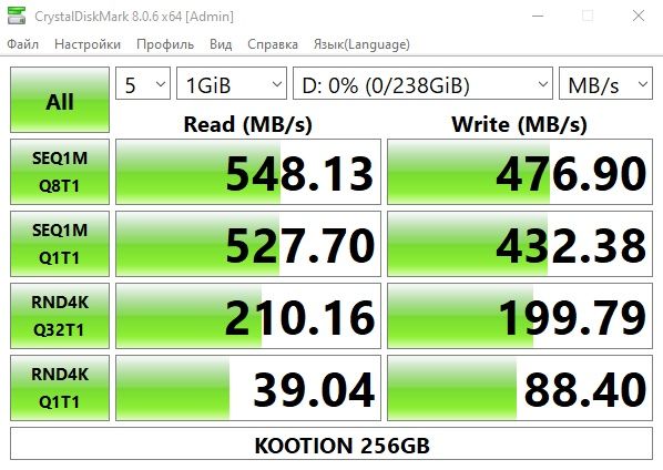 Sata ssd на 256gb новый