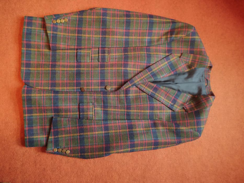 Пиджак шотландский настоящий шерсть блейзер