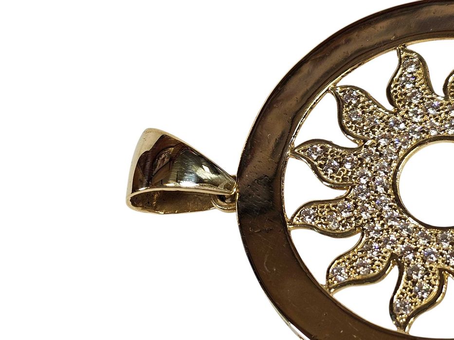 Złoty wisiorek BULGARI 585 - śr.5,1CM - waga 26,00g