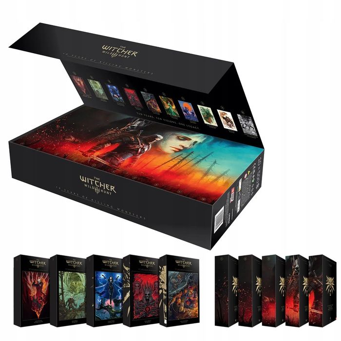 PUZZLE WIEDŹMIN 3 Dziki Gon 10th Anniversary Collection | 10x 500 elementów. Good Loot. Nowy Produkt