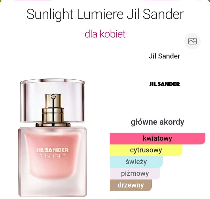 Jil Sander Sunlight Lumiere perfumy