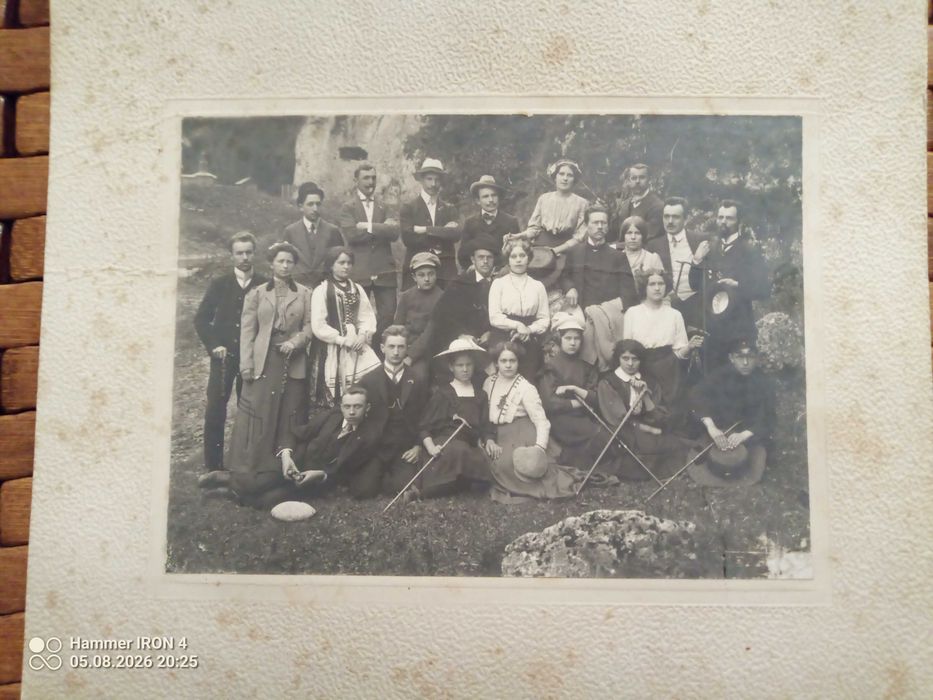 Duże zdjęcie ok. 1910 r Wycieczka do Ojcowa