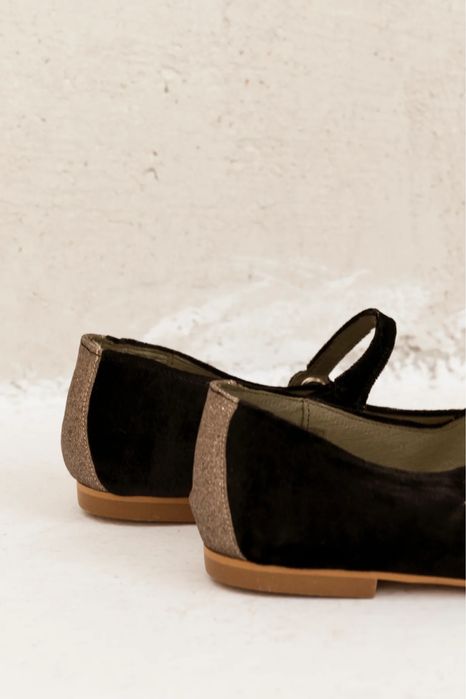 Sapatos Dana Black Velvet Ganzitos T.39 - NOVO