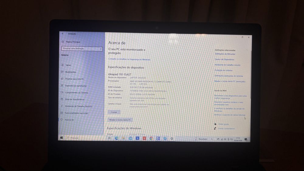 Lenovo IdeaPad 110-15AST | 8GB RAM