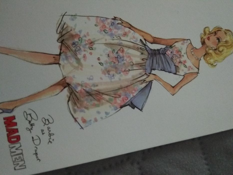 Poster postal Madmen barbie as Betty Draper coleccionável merchandise