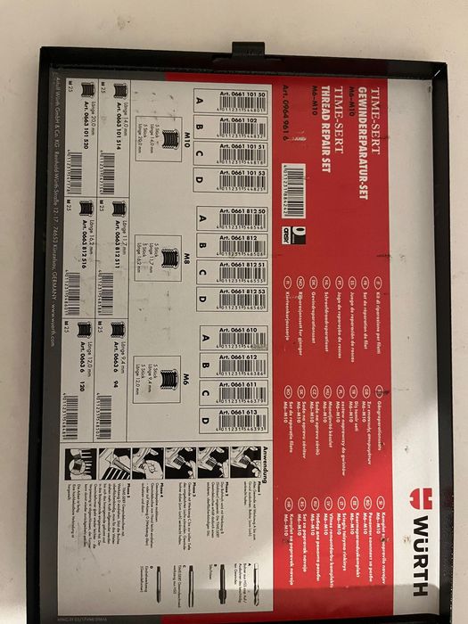 Kit reparação de roscas Whurth