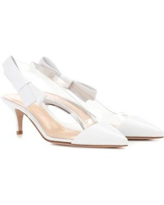 Шкіряні білі човники gianvito rossi mia 55 розмір 41
