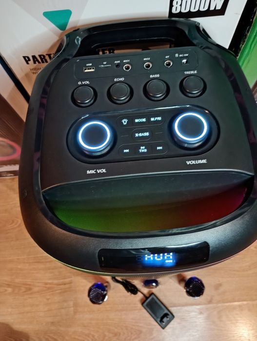 Блютуз караоке акустика Temeisheng-05(SD,USB,FM) ПультДУ, 2микрофона
