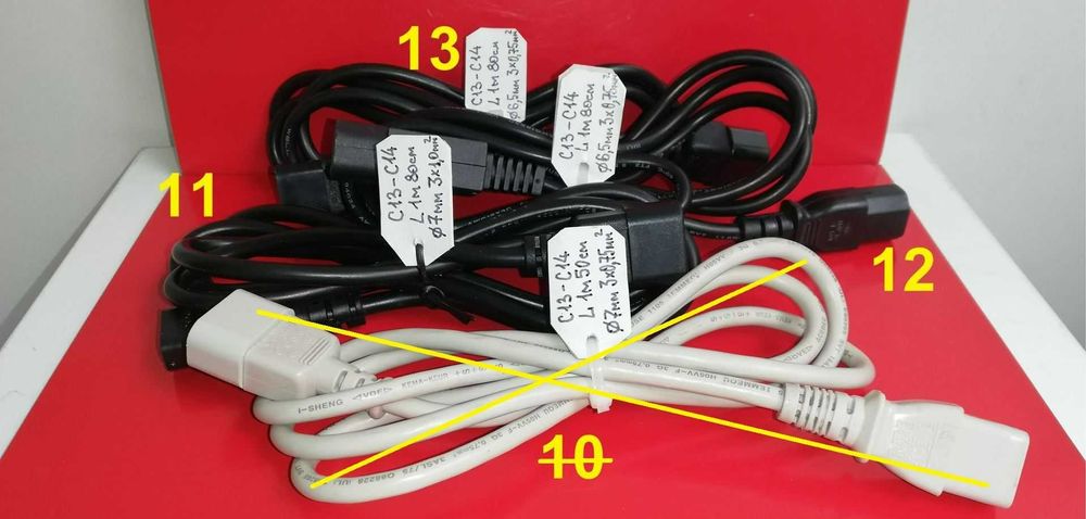 Кабель питания шнур 15-10А 3,3-2,2кВт вилка Schuko/С13 кабель С13/С14