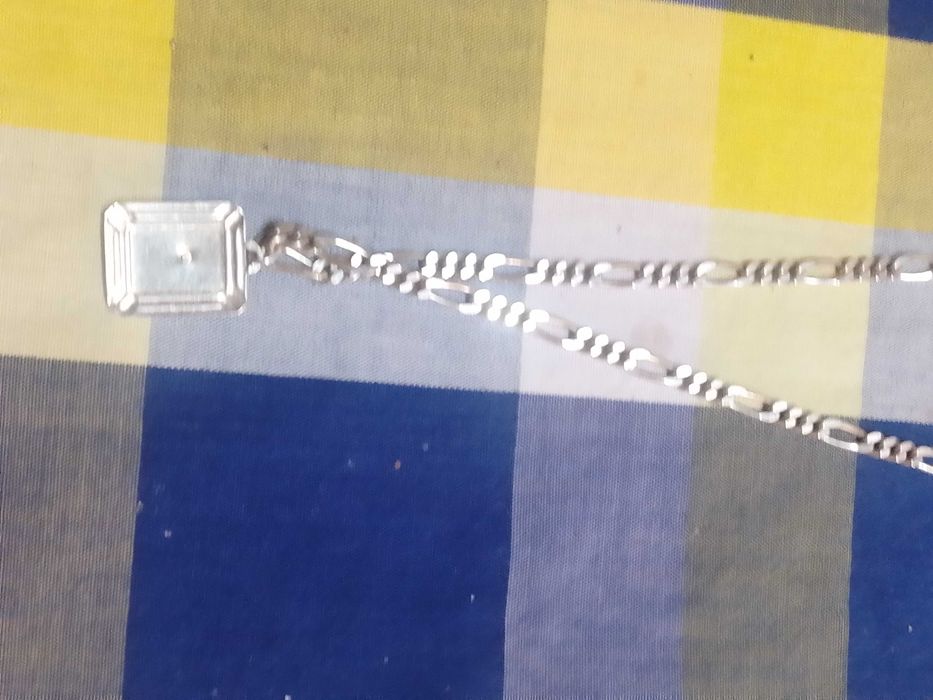 Conjunto de fio e pulseira em prata de lei
