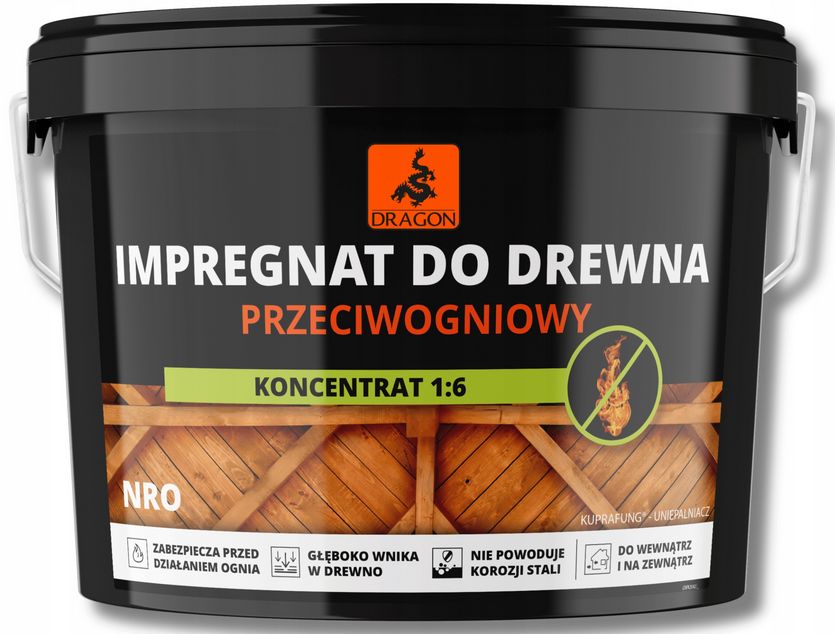 Impregnat do drewna przeciwogniowy - koncentrat 1:6 1KG DRAGON