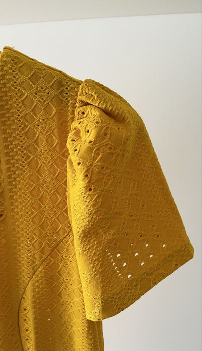 Vestido longo amarelo torrado Springfield